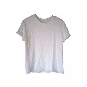 Cherish White Speckled Short Sleeve Pullover Top Size S